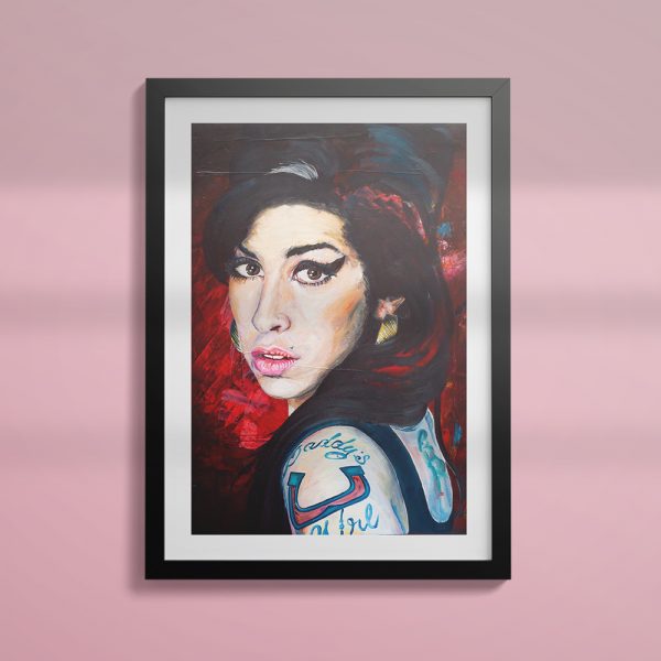 Amy Winehouse wall art framed print painting