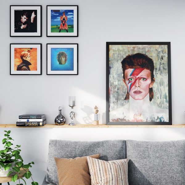 David Bowie Aladdin Sane portrait wall art original painting