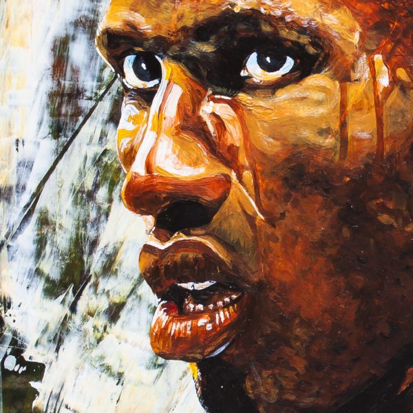Didier Drogba Chelsea FC portrait wall art original painting