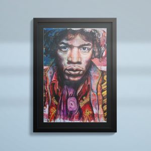 Jimi Hendrix Star Spangled Banner wall art print painting