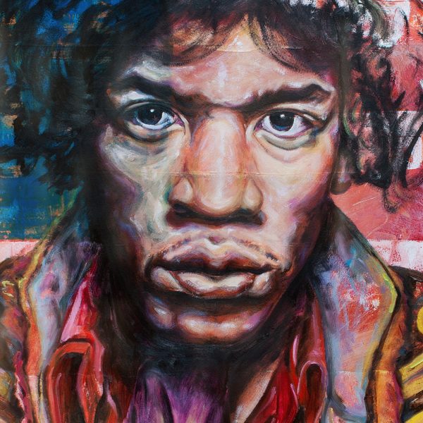 Jimi Hendrix Star Spangled Banner wall art abstract painting