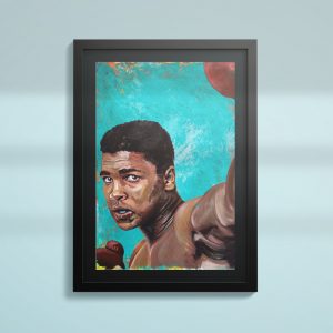 Muhammad Ali boxing wall art print painting framed
