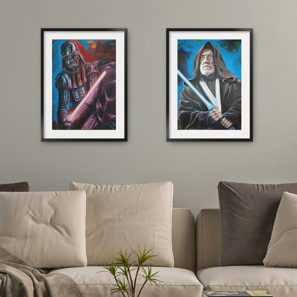 Obi-wan Kenobi Darth Vader wall art poster print painting