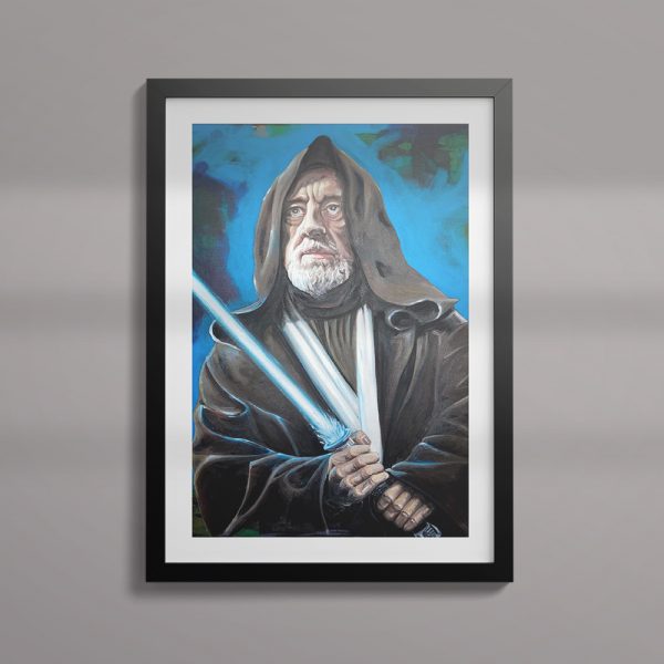 Obi-wan Kenobi wall art poster framed giclee print painting