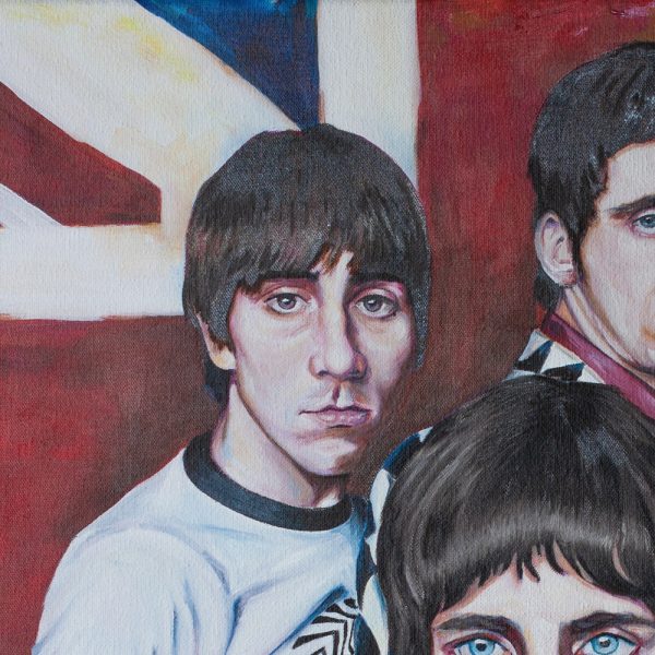 The Who Union Jack Keith Moon portrait wall art painting canvas