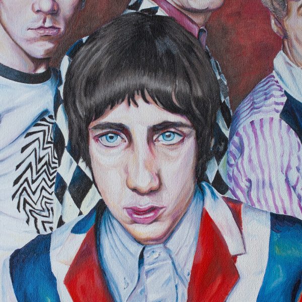 The Who Union Jack Pete Townshend portrait wall art painting canvas